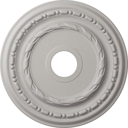 Ekena Millwork Dublin Ceiling Medallion (Canopies up to 5 1/8"), 17 7/8"OD x 3 5/8"ID x 1 1/4"P, Ultra Pure White CM17DUUWF